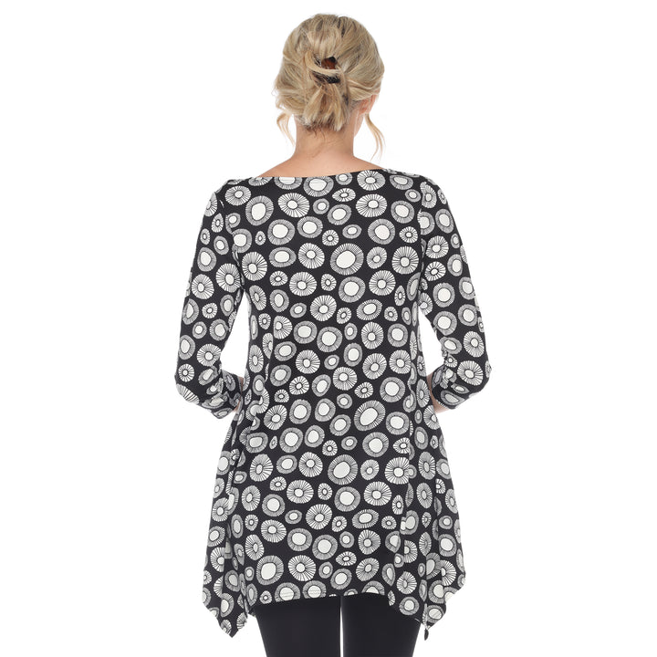 Women's Printed Circle Geo Tunic Top
