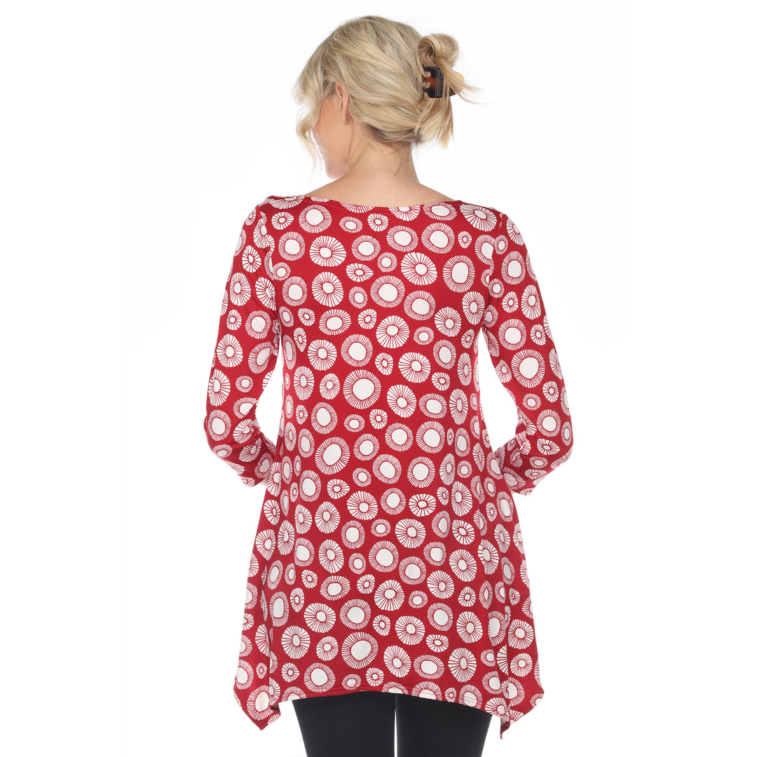 Women's Printed Circle Geo Tunic Top
