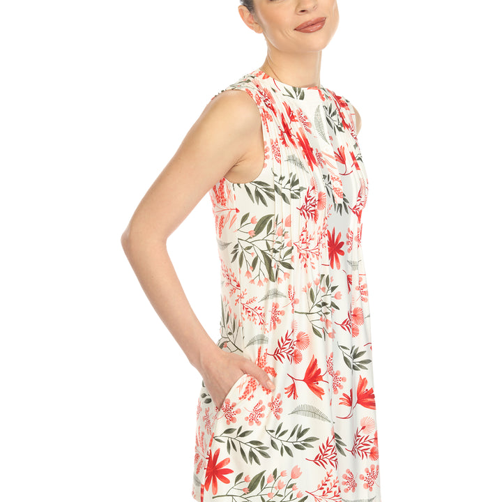 Women's Floral Sleeveless Tunic Top