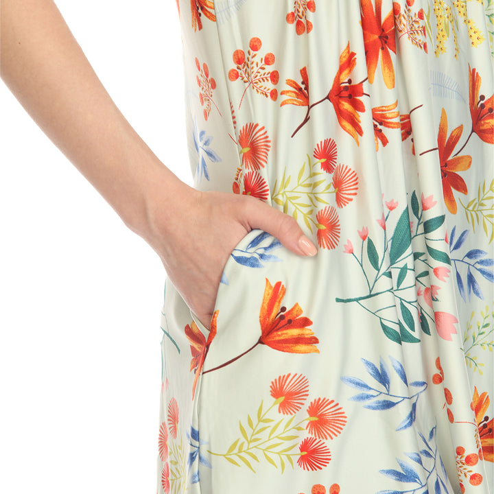 Women's Floral Sleeveless Tunic Top