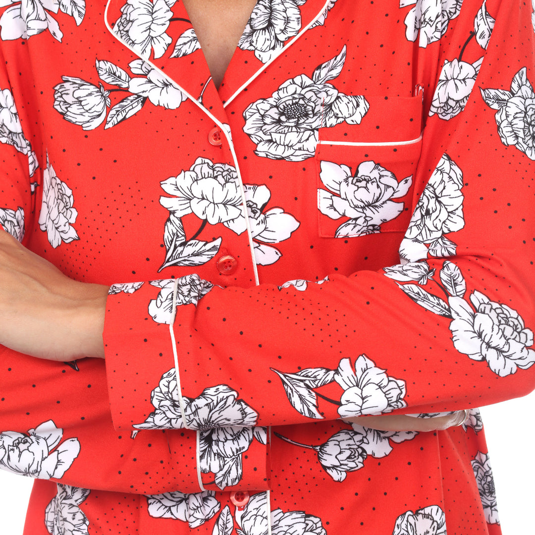 Long Sleeve Floral Pajama Set