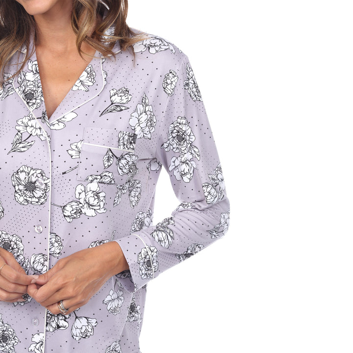 Long Sleeve Floral Pajama Set
