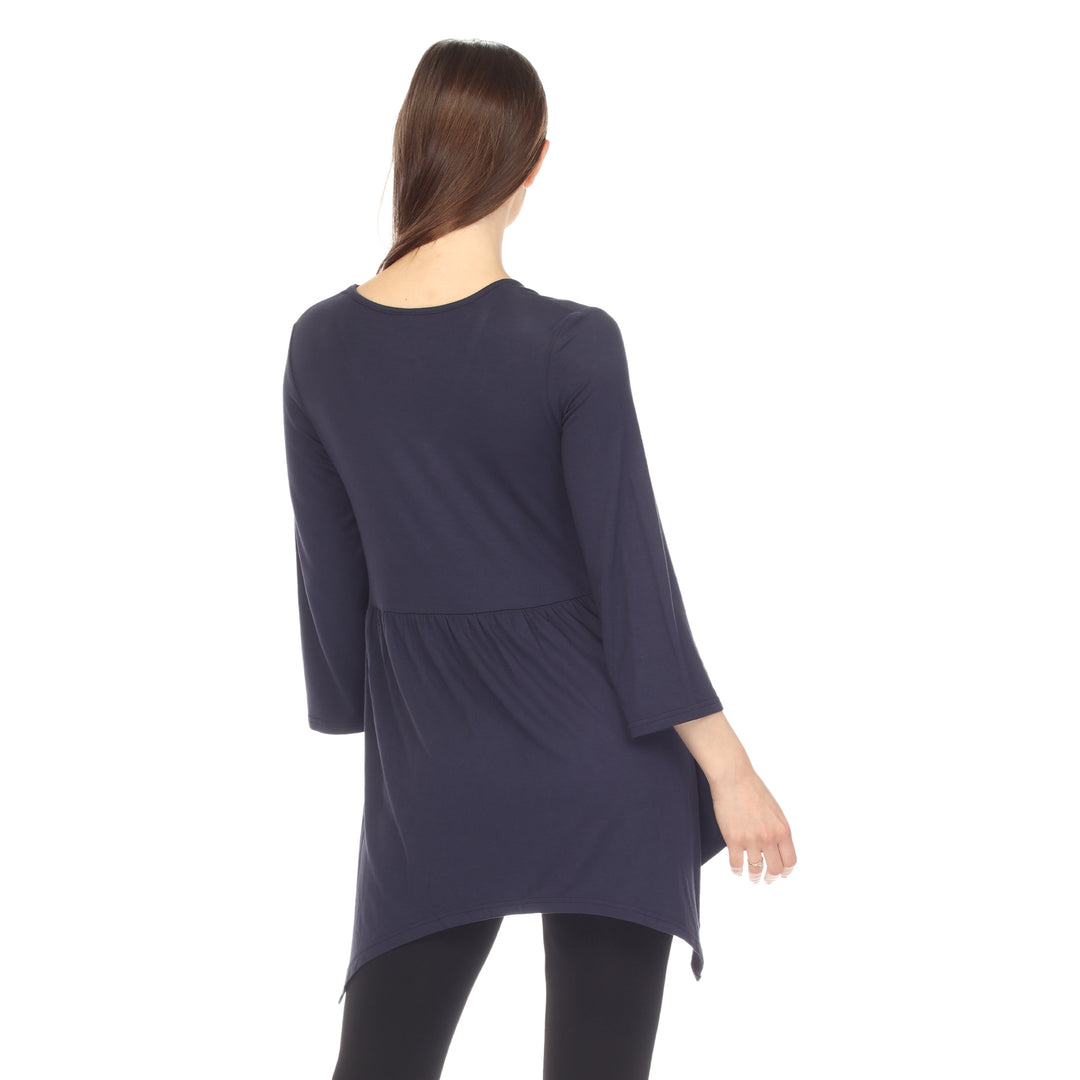 Women's Empire Cut V-Neck Tunic Top