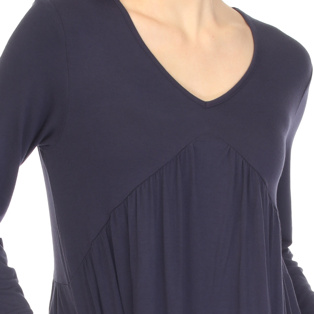 Women's Empire Cut V-Neck Tunic Top