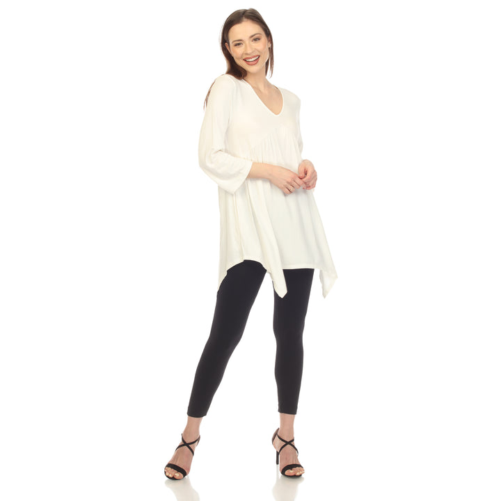 Women's Empire Cut V-Neck Tunic Top