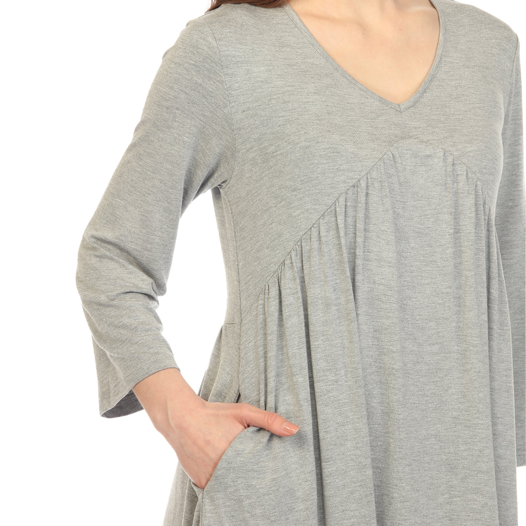 Women's Empire Cut V-Neck Tunic Top
