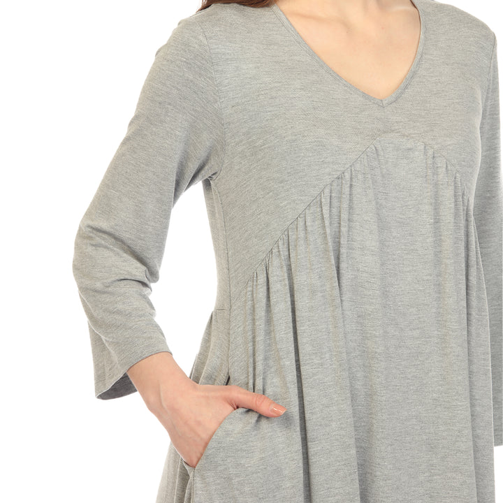 Women's Empire Cut V-Neck Tunic Top