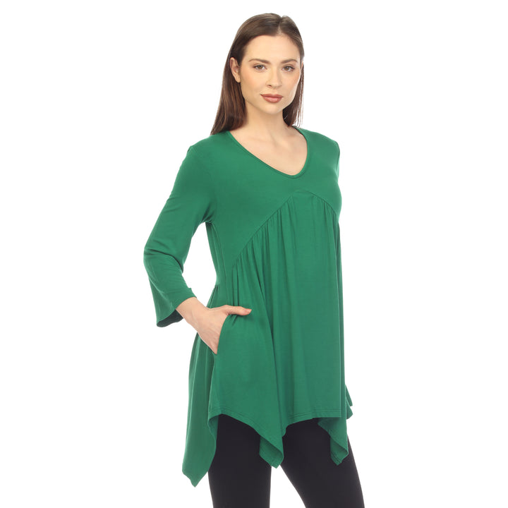 Women's Empire Cut V-Neck Tunic Top