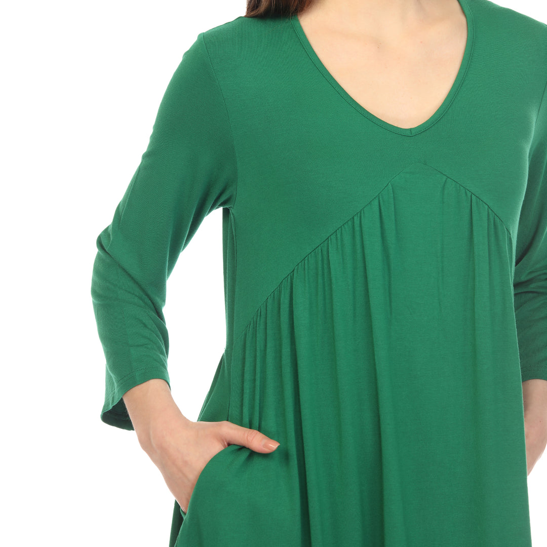 Women's Empire Cut V-Neck Tunic Top