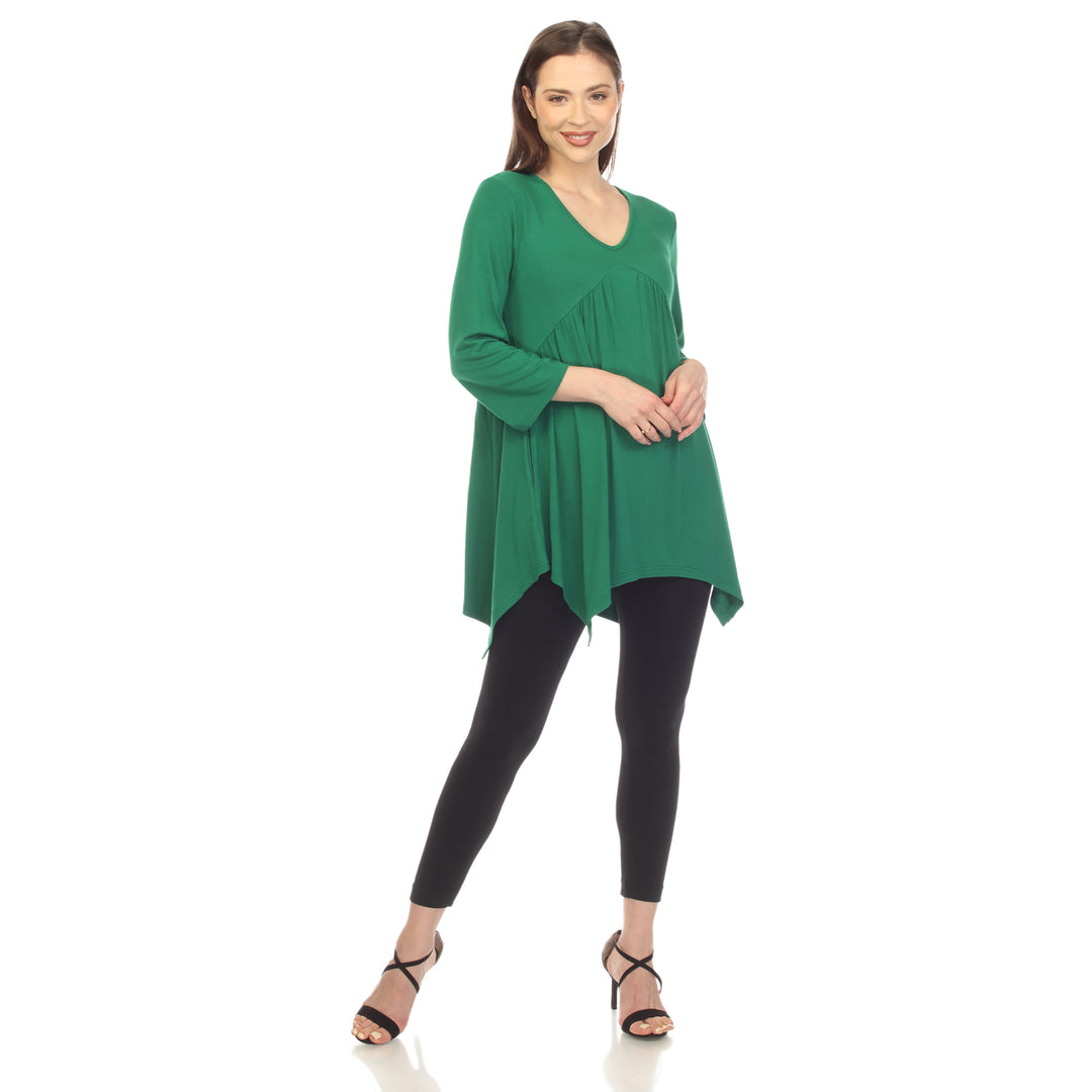 Women's Empire Cut V-Neck Tunic Top