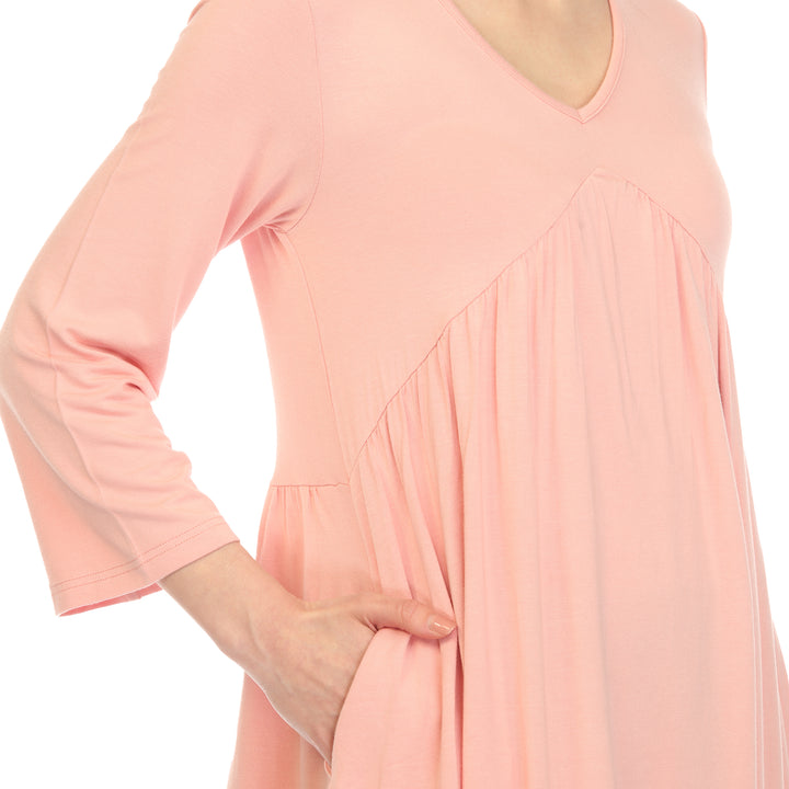 Women's Empire Cut V-Neck Tunic Top