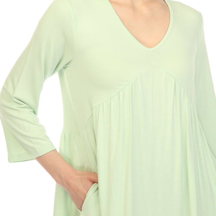Women's Empire Cut V-Neck Tunic Top