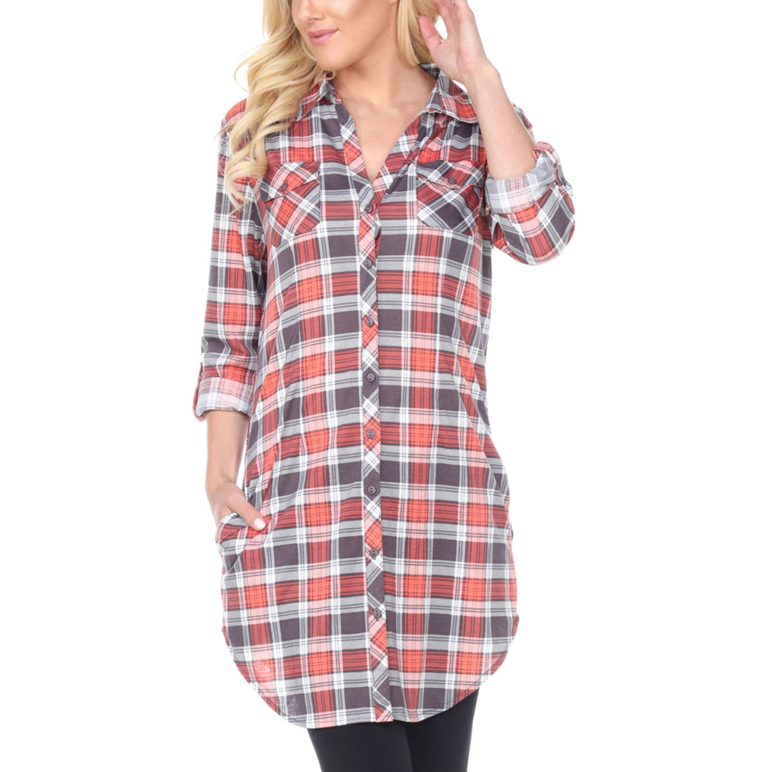 Women's Piper Stretchy Plaid Tunic