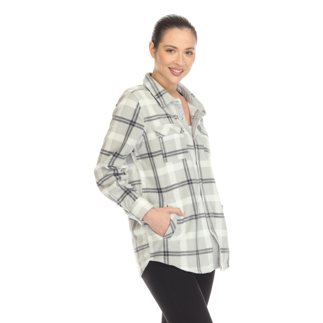 Women's-Fleece-Plaid-Shirts