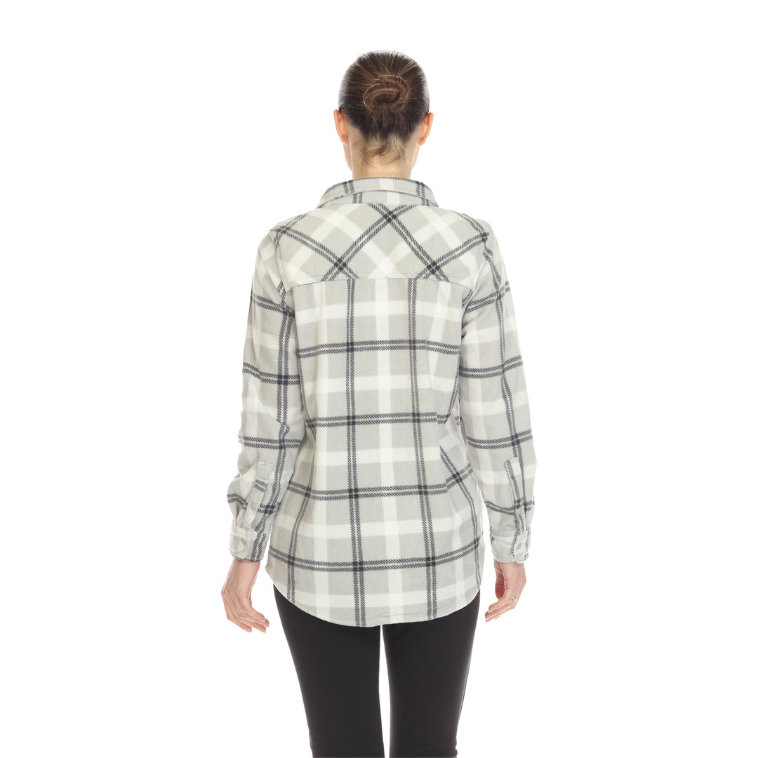 Women's-Fleece-Plaid-Shirts