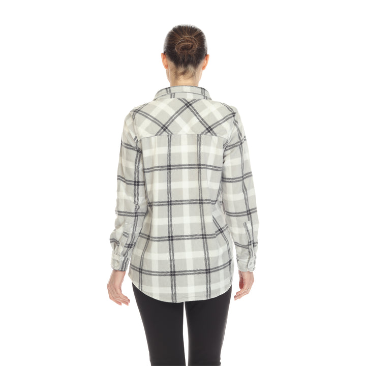 Women's-Fleece-Plaid-Shirts