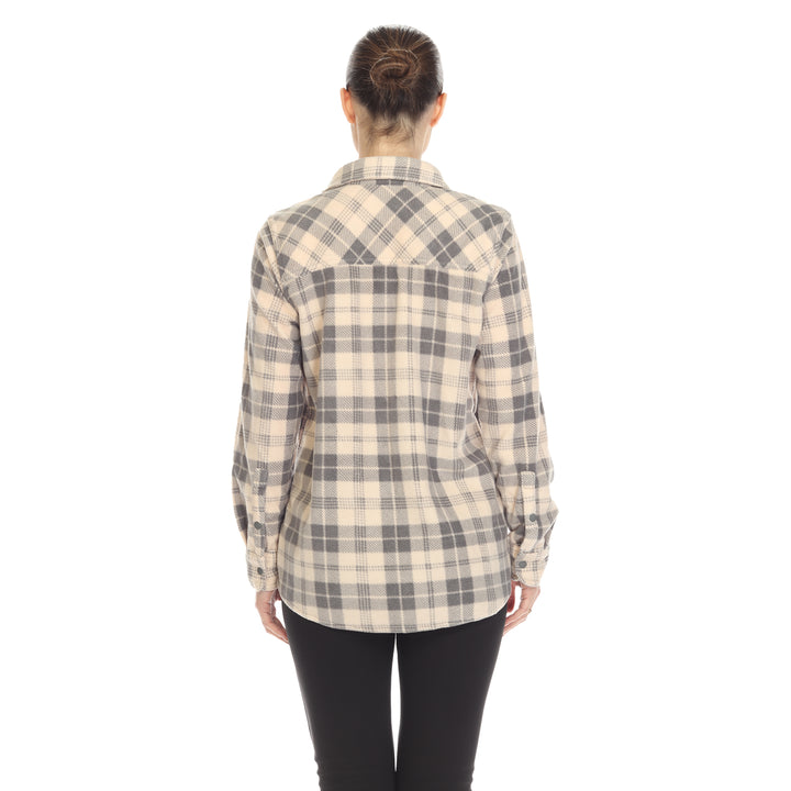 Women's-Fleece-Plaid-Shirts