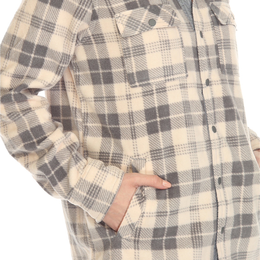 Women's-Fleece-Plaid-Shirts