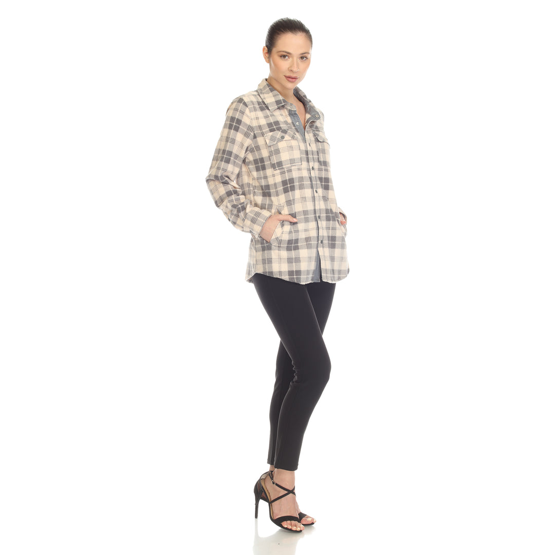 Women's-Fleece-Plaid-Shirts