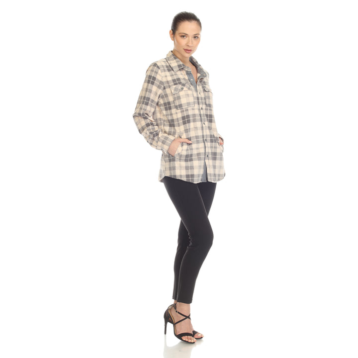 Women's-Fleece-Plaid-Shirts