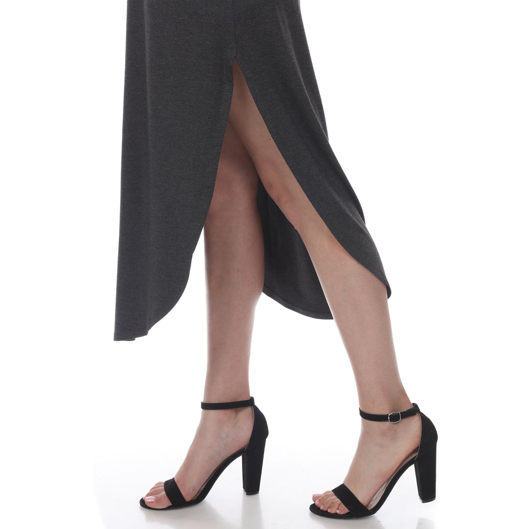 Women's Short Sleeve V-neck Maxi Dress