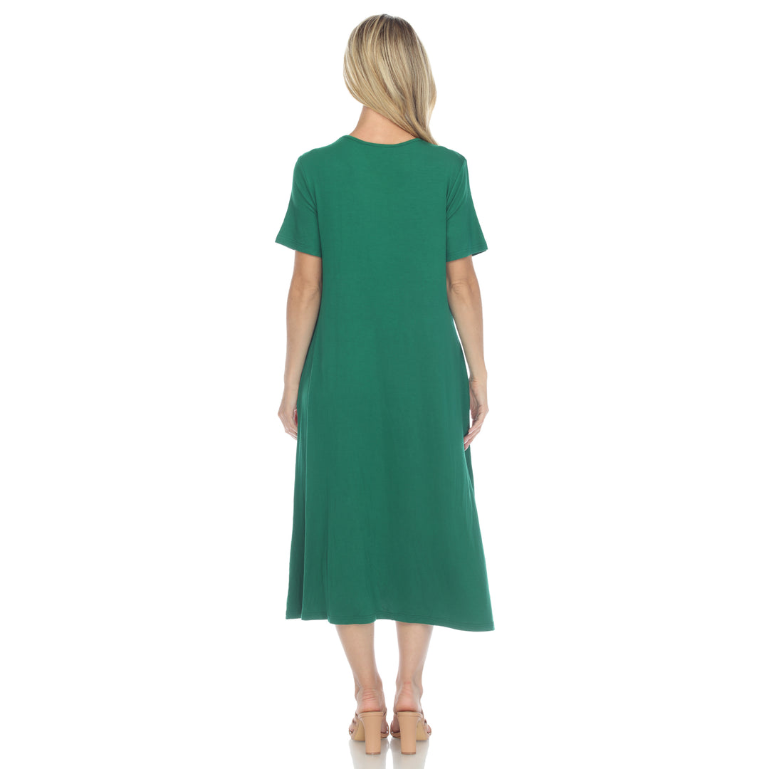 Women's Short Sleeve Midi Dress