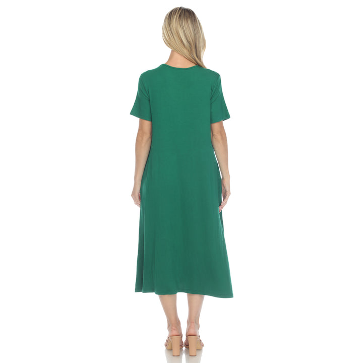 Women's Short Sleeve Midi Dress