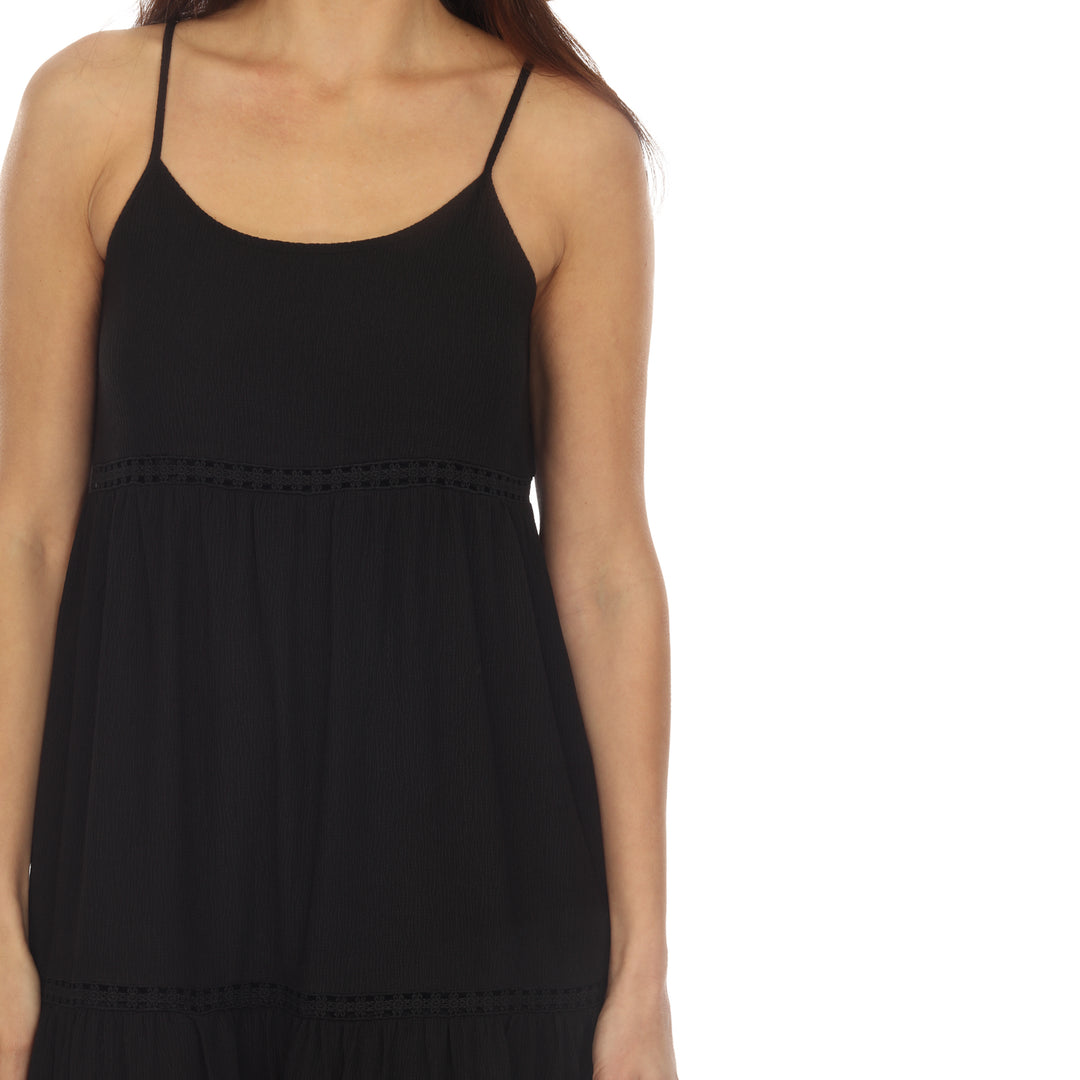 Women's Scoop Neck Tiered Maxi Dress