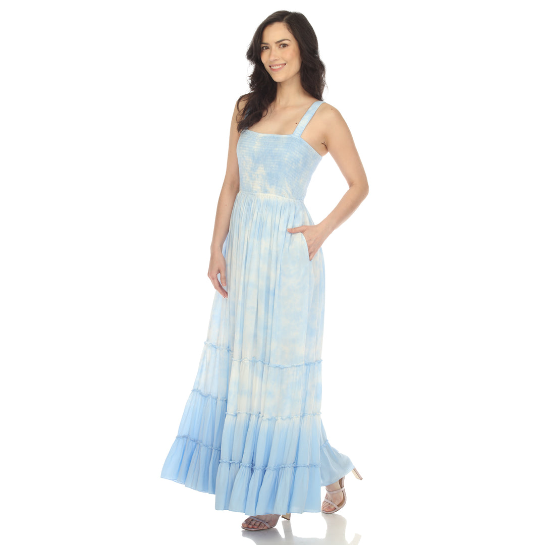 Women's Smocked Ruffle Maxi Dress