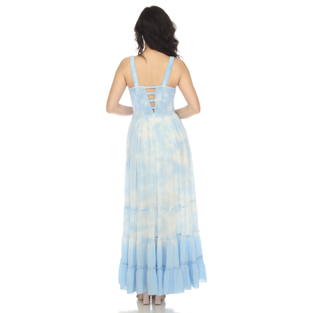 Women's Smocked Ruffle Maxi Dress