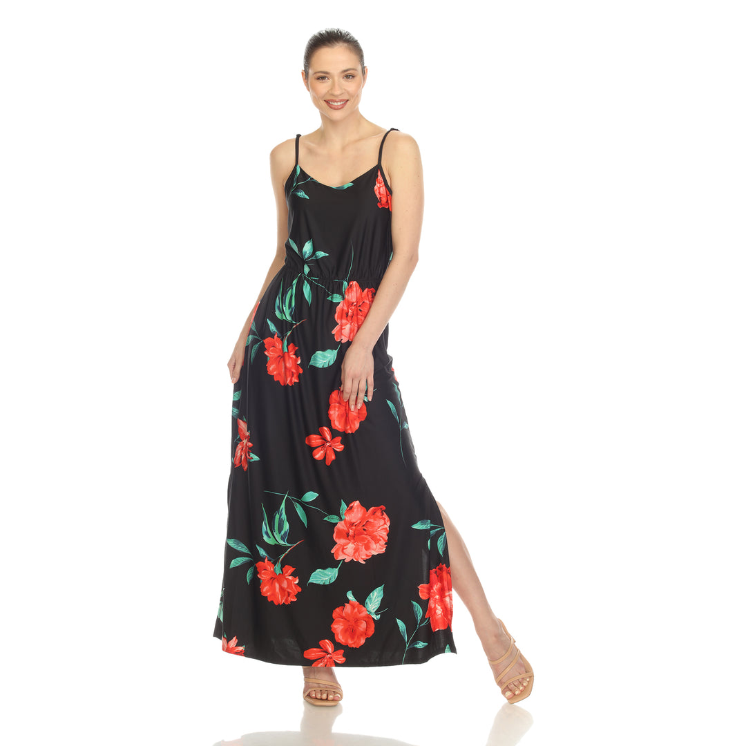Women's Floral Strap Maxi Dress