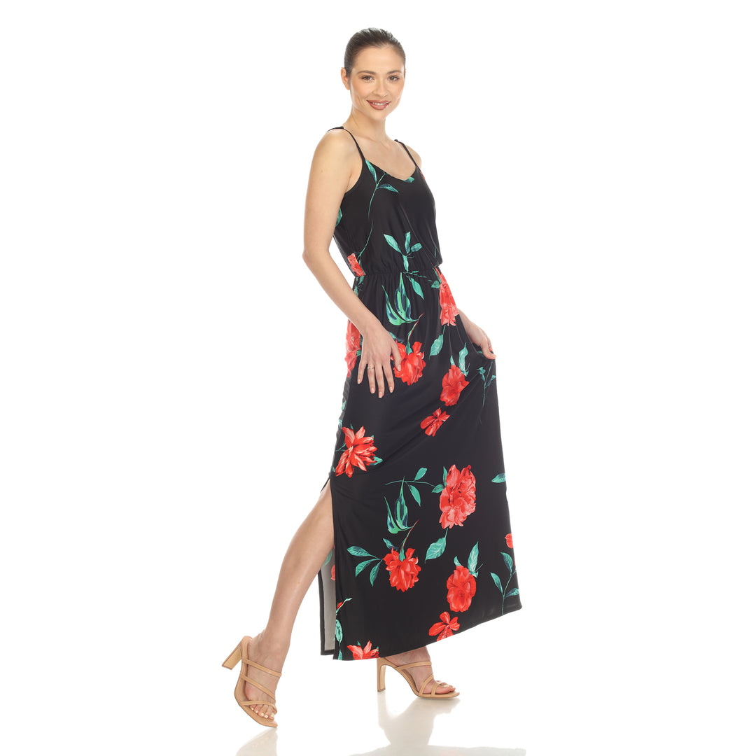 Women's Floral Strap Maxi Dress
