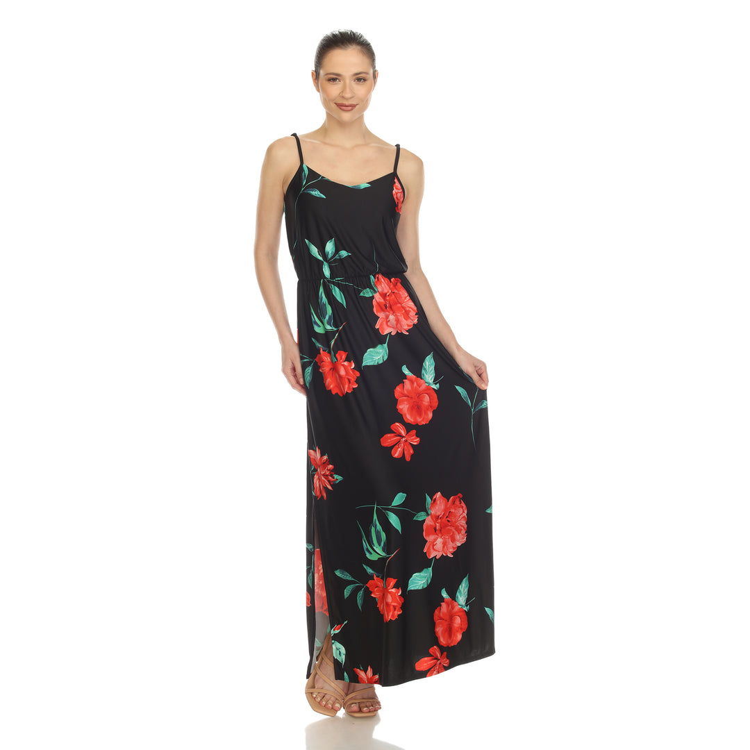 Women's Floral Strap Maxi Dress