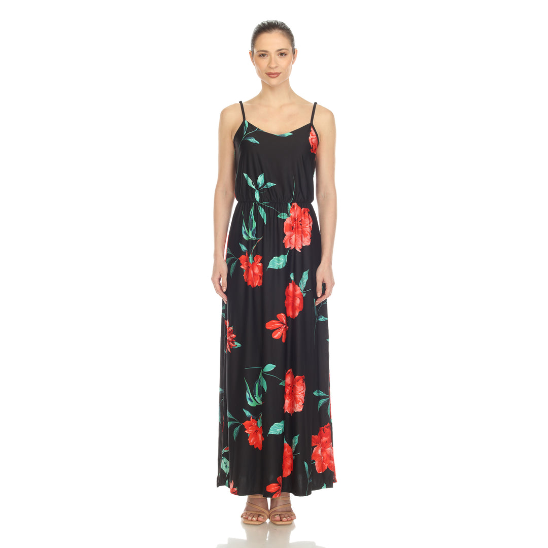 Women's Floral Strap Maxi Dress