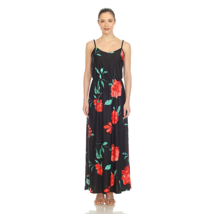 Women's Floral Strap Maxi Dress