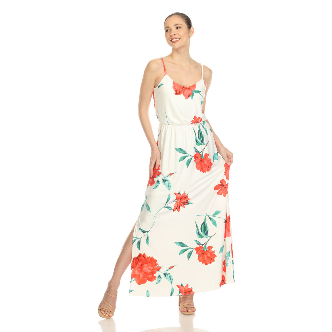 Women's Floral Strap Maxi Dress