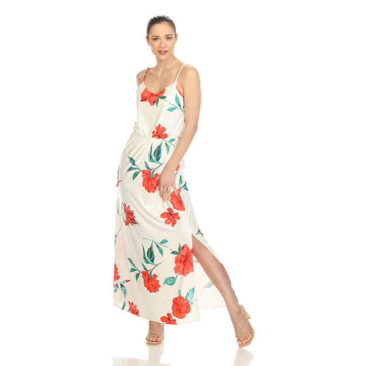 Women's Floral Strap Maxi Dress