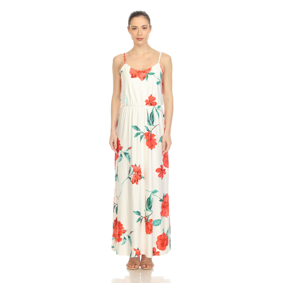Women's Floral Strap Maxi Dress