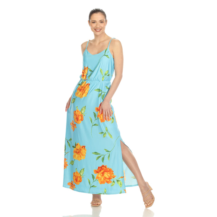 Women's Floral Strap Maxi Dress