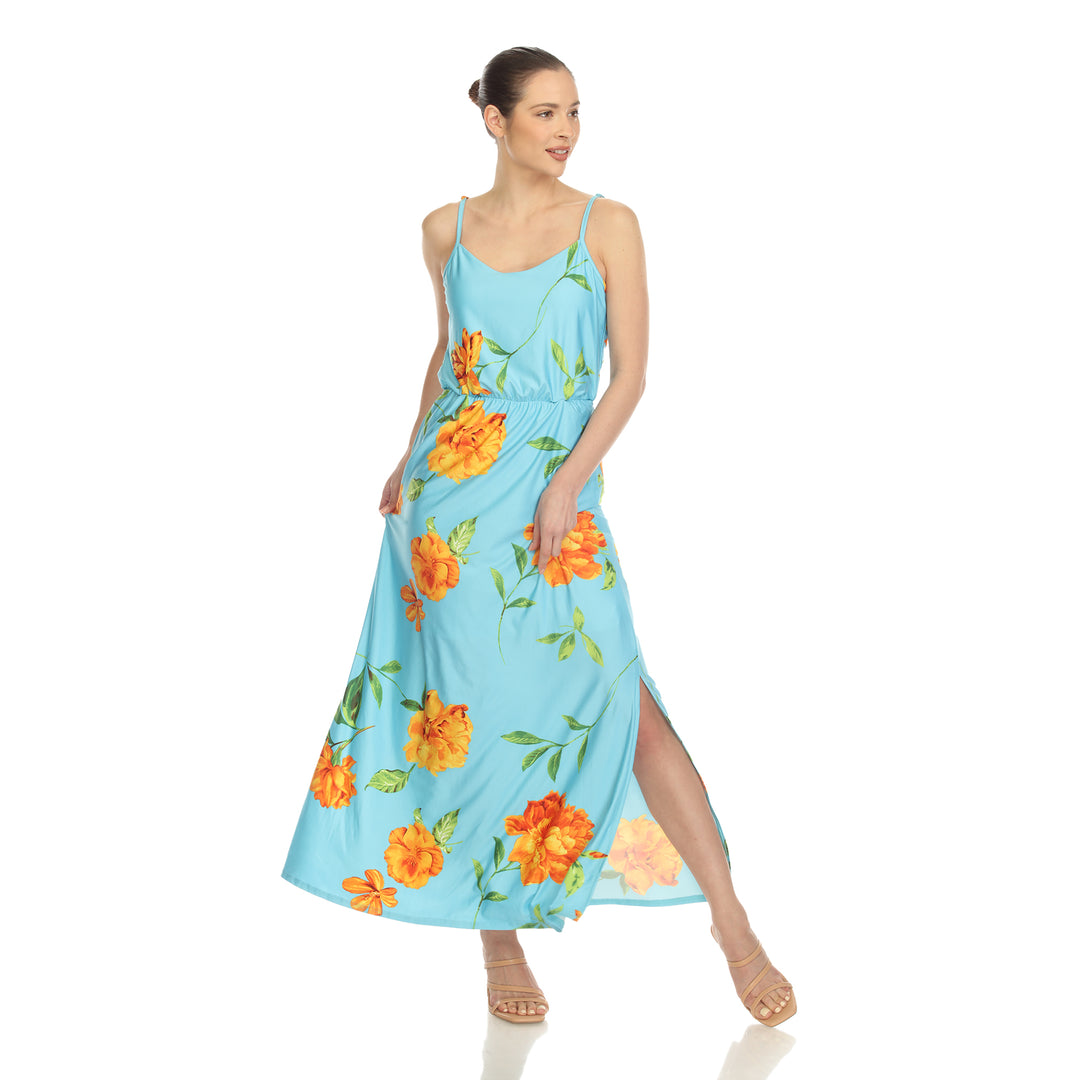 Women's Floral Strap Maxi Dress