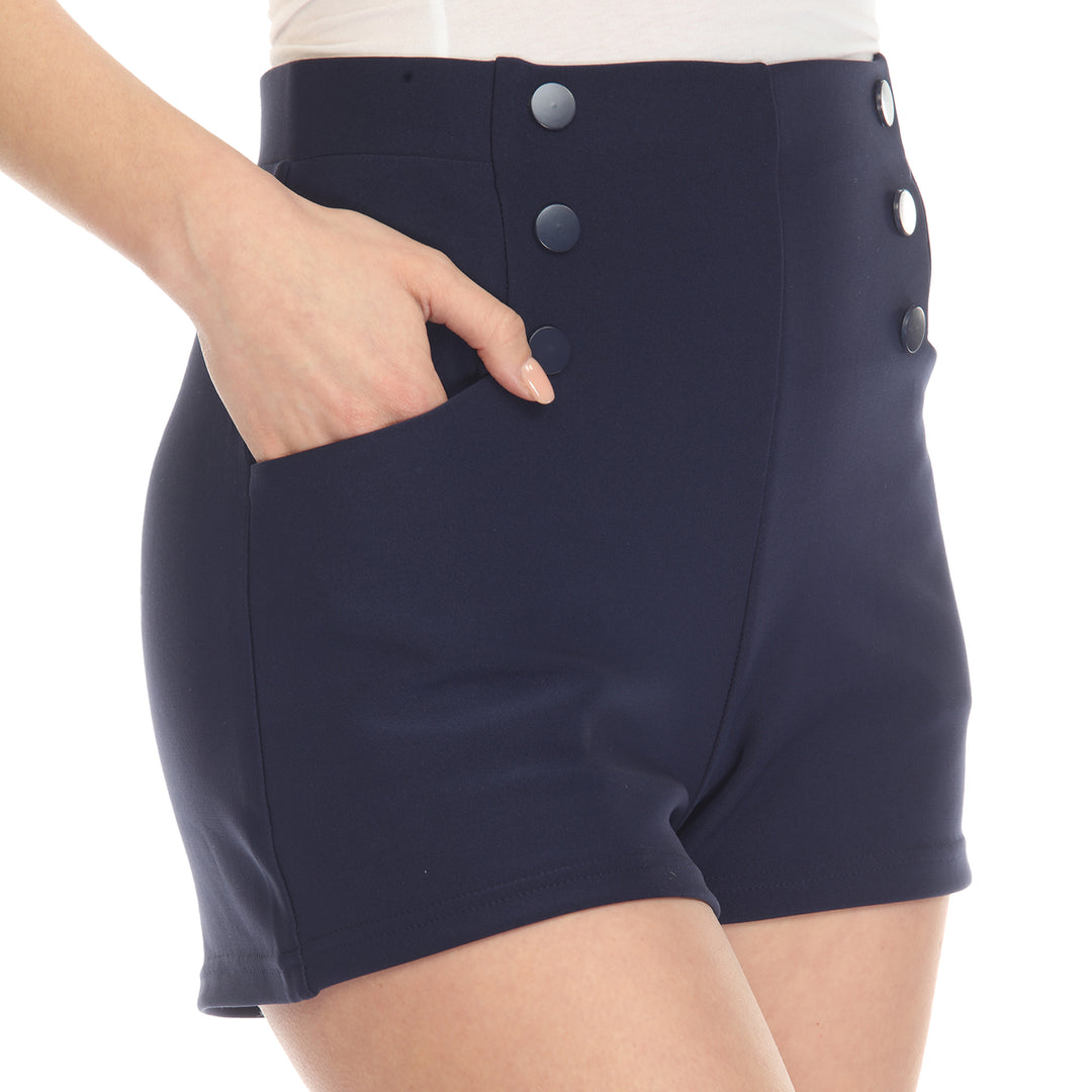 Women's Tailored Front Button Shorts