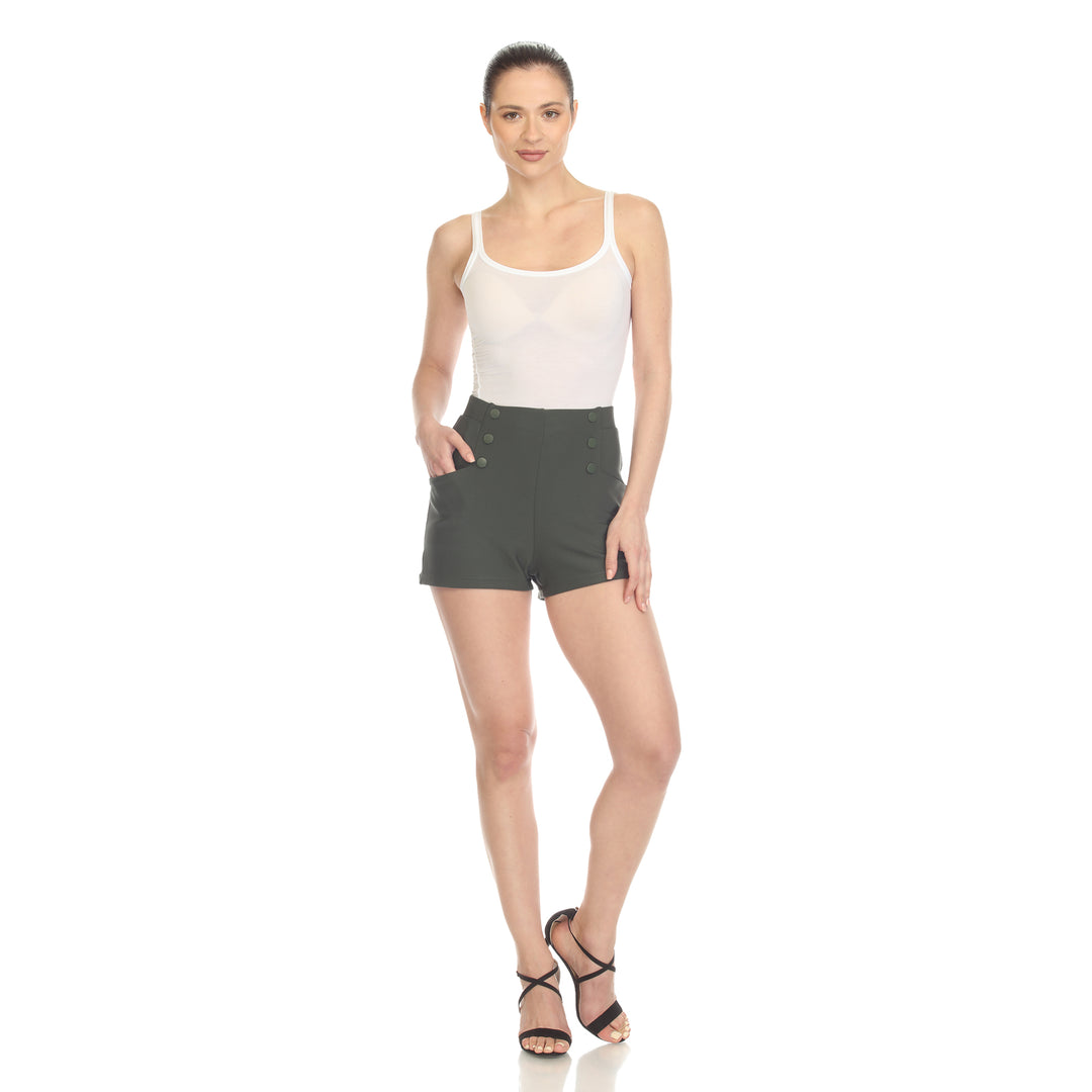 Women's Tailored Front Button Shorts