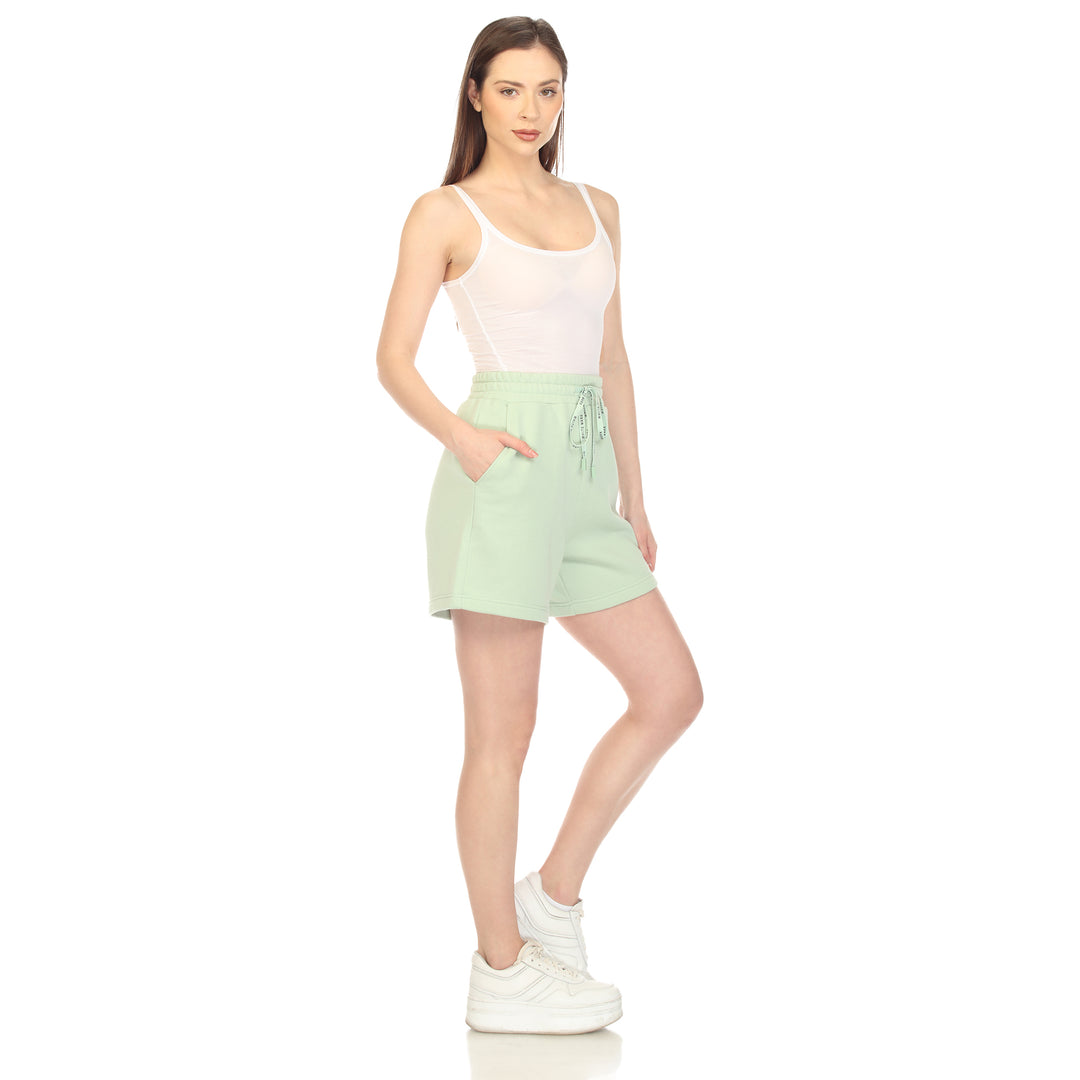 White Mark Women's Super Soft Drawstring Waistband Sweat Short
