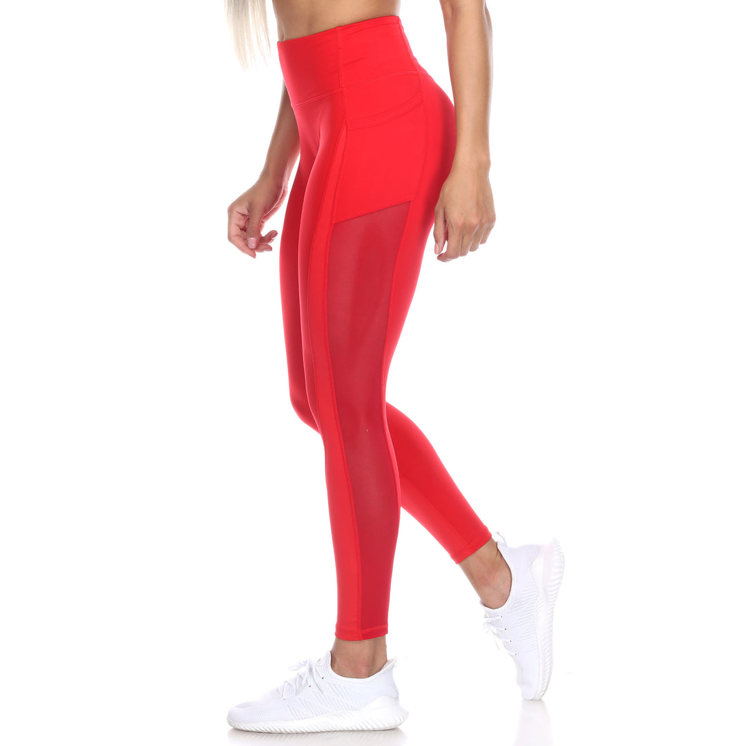 Women's High-Waist Mesh Fitness Leggings