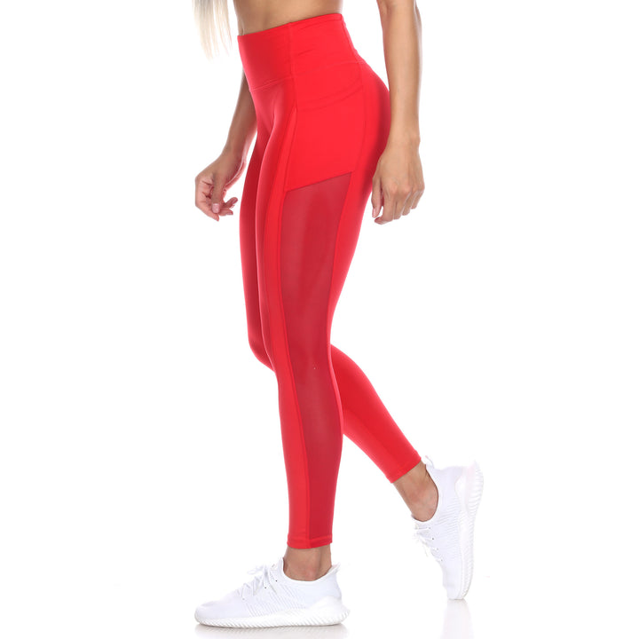 Women's High-Waist Mesh Fitness Leggings
