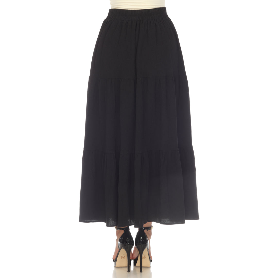 Women's Pleated Tiered Maxi Skirt