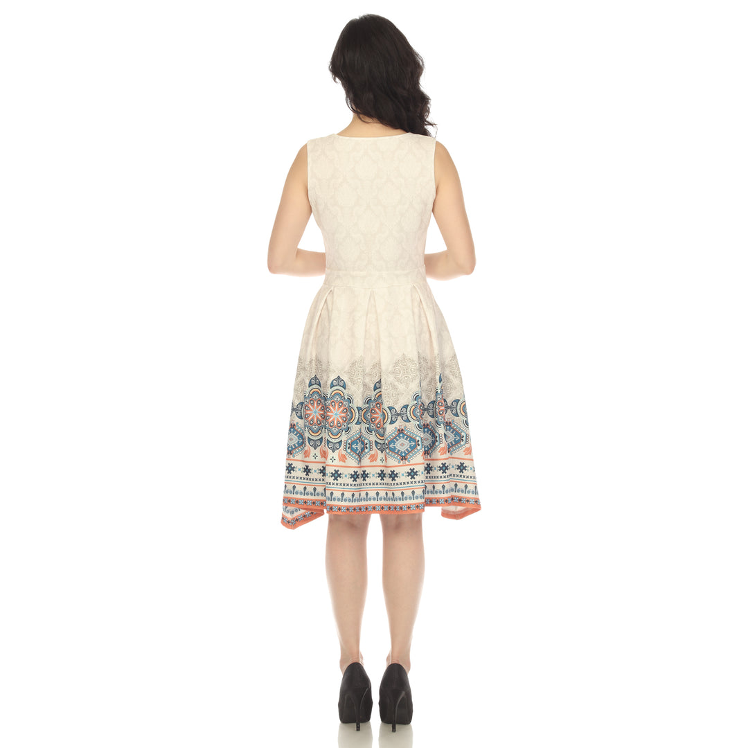 Women's Fit and Flare Knee Length Dress