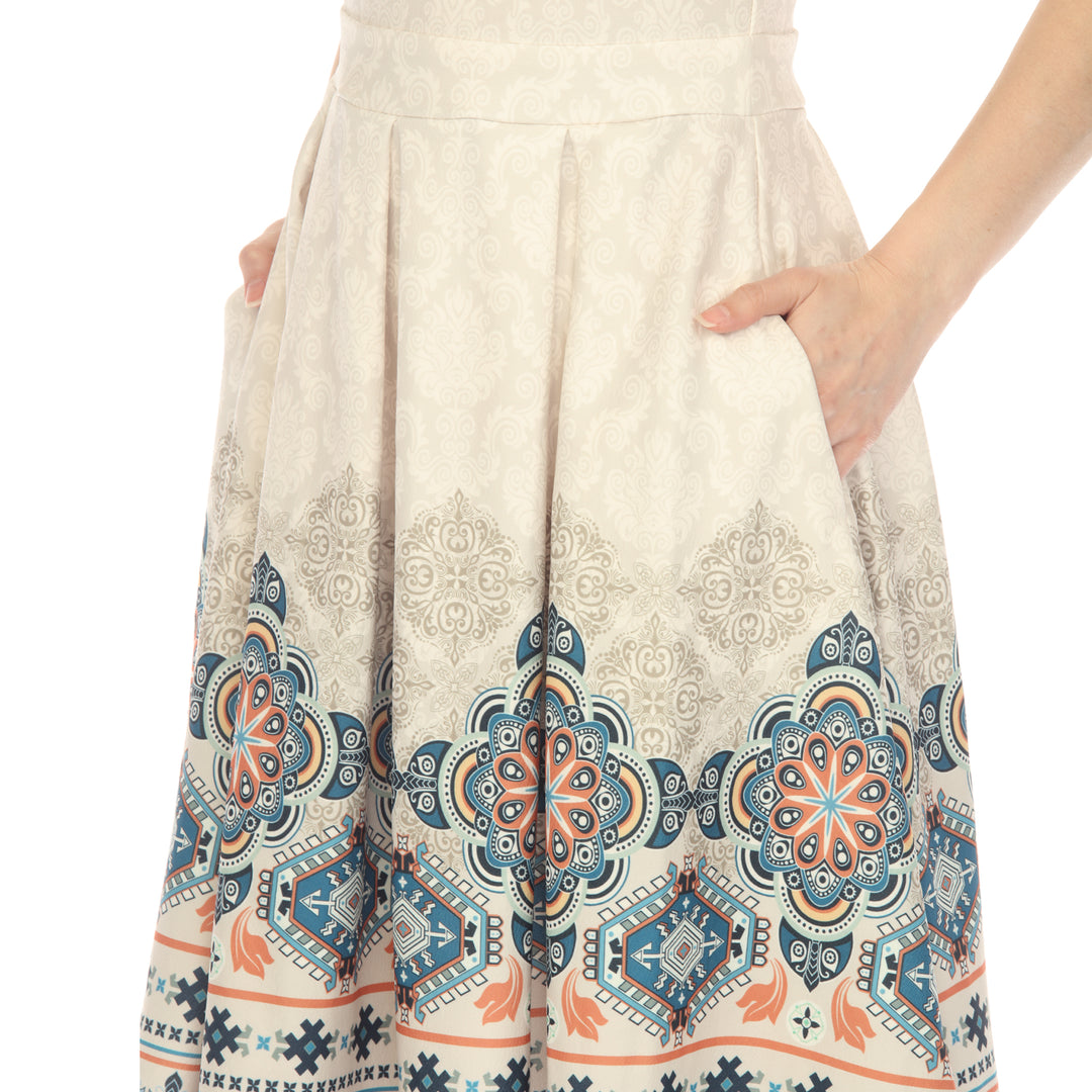 Women's Fit and Flare Knee Length Dress