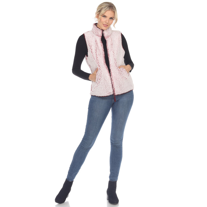 Women's Zip up sherpa vest