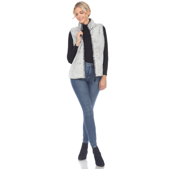 Women's Zip up sherpa vest